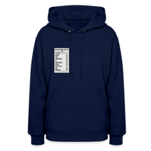 Load image into Gallery viewer, Women&#39;s Facts Hoodie - navy
