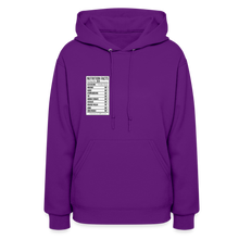 Load image into Gallery viewer, Women&#39;s Facts Hoodie - purple
